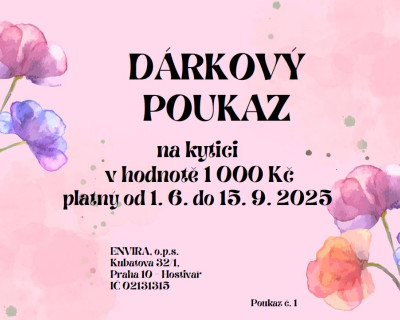 Dárkový poukaz na kytici 1 000 Kč